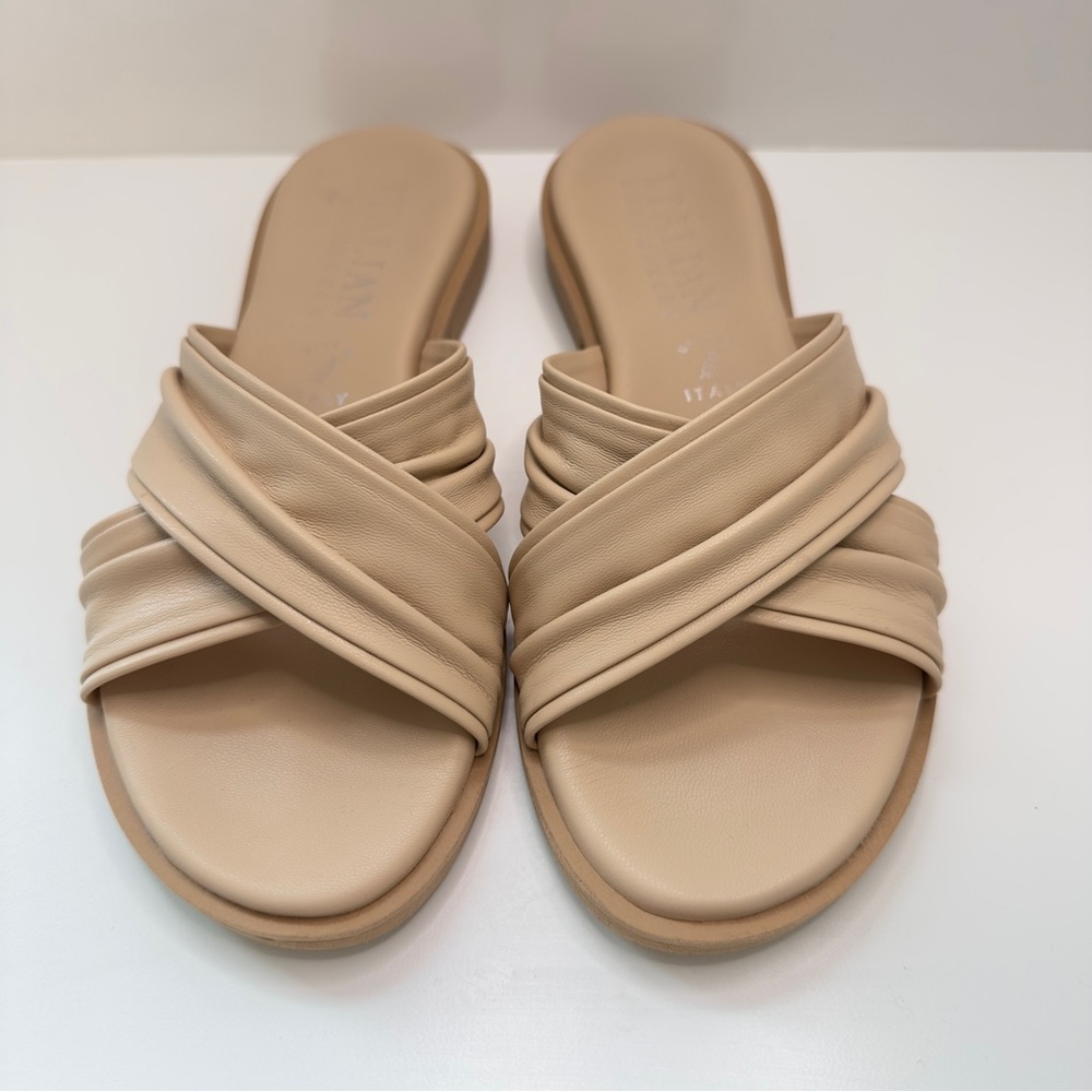 Italian Shoemakers Leather Slide Sandals – Made in Italy - Picture 3 of 6